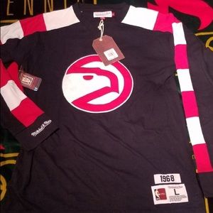 Atlanta Hawks Mitchell & Ness Long Sleeve Striped